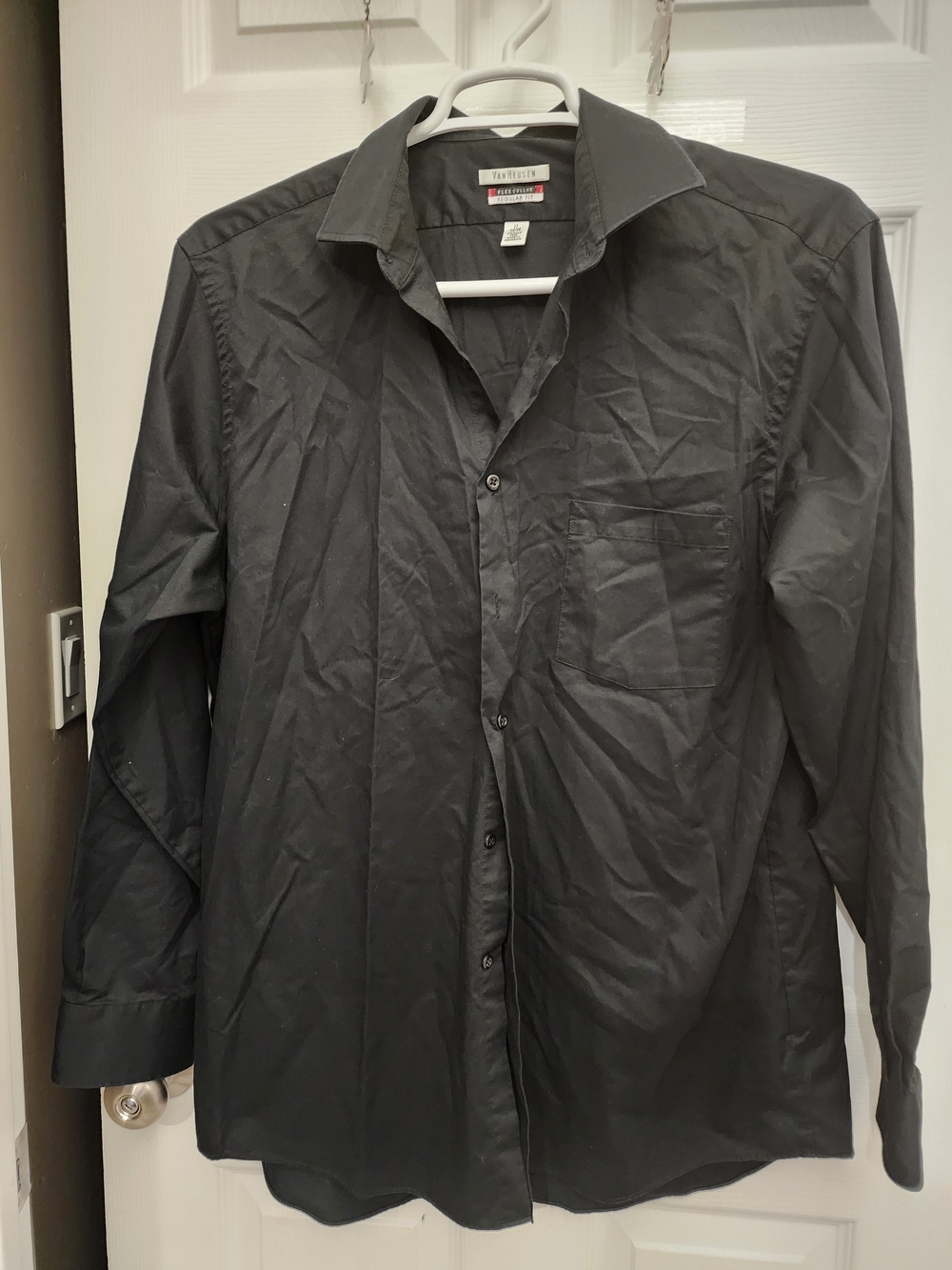 Van Heusen Black Flex Collar Regular Fit Shirt